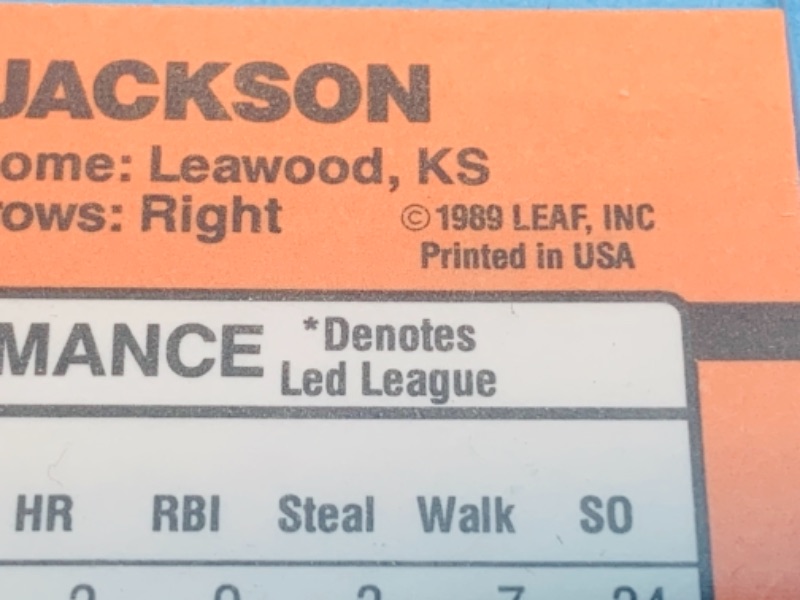 Photo 2 of 767241…4 bo Jackson trading cards in plastic loaders- 1 error card  no . After inc