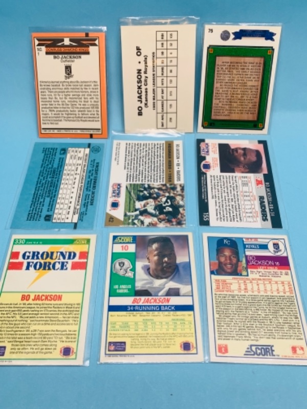 Photo 2 of 767243…9 bo Jackson trading cards in plastic sleeves 