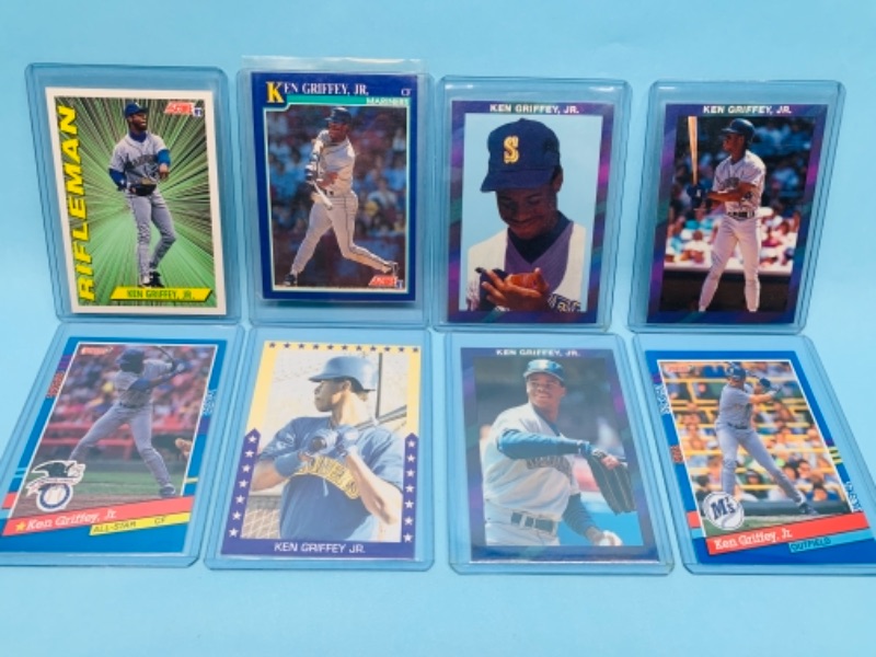 Photo 1 of 767266…8 ken Griffey jr. Trading cards in hard plastic sleeves 