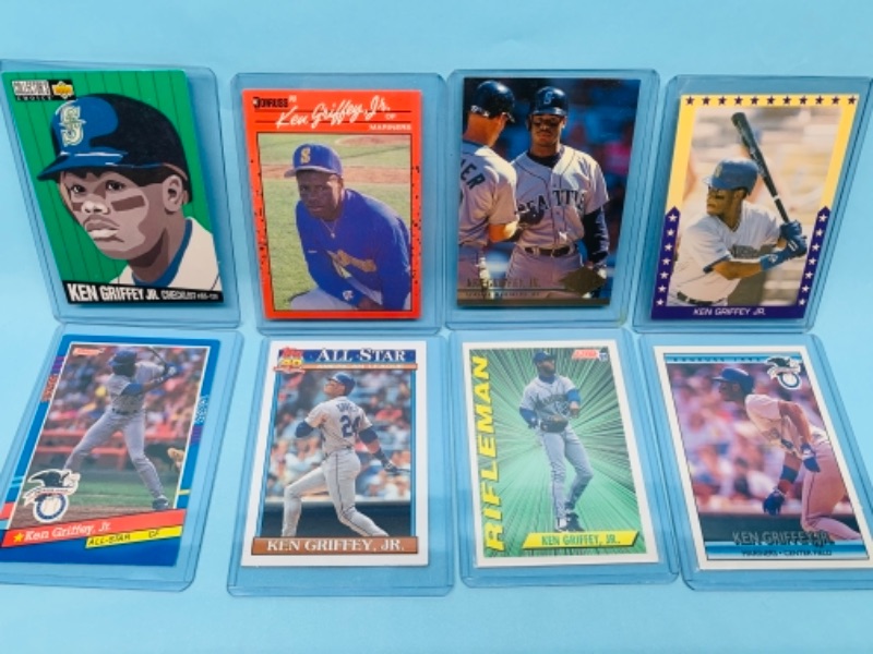 Photo 1 of 767267…8 ken Griffey jr. Trading cards in hard plastic sleeves 