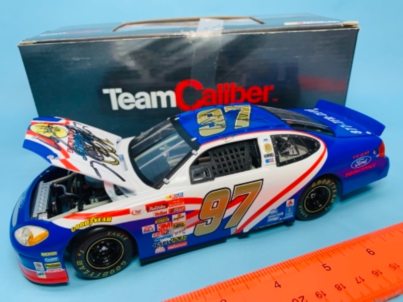 Photo 1 of 767287…autographed by Kurt Busch and other team caliber 1:24 scale die cast stock car in original box 