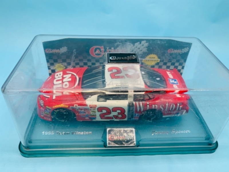 Photo 3 of 767291…8 inch nascar die cast stock car with coa in display- display has some scuffs