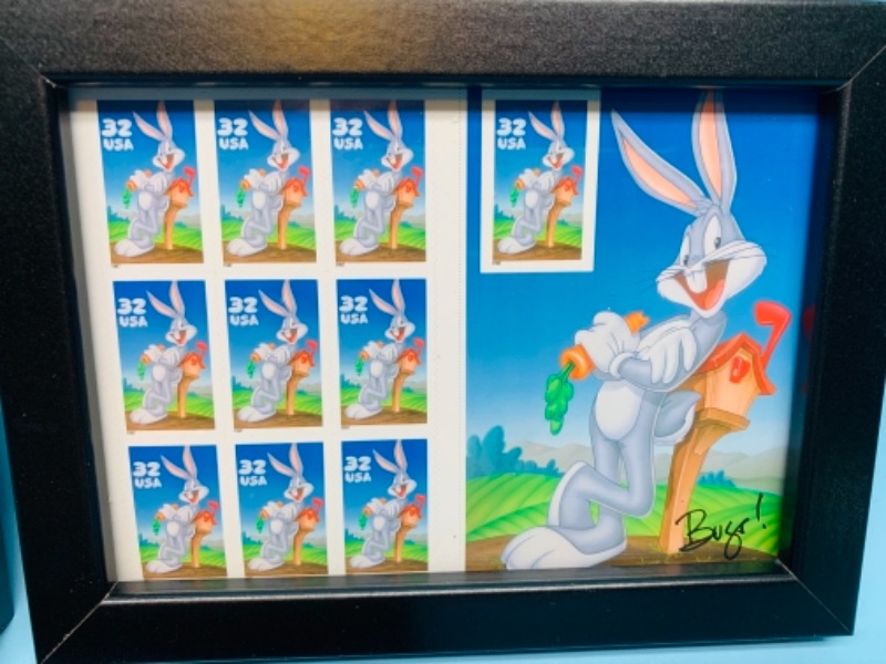 Photo 3 of 767293…3 framed Warner bros. Collectible stamps 