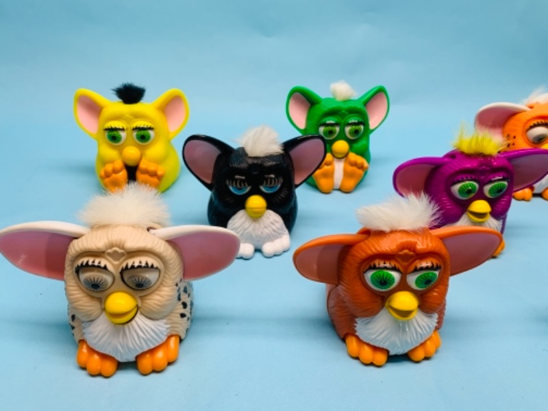 Photo 3 of 767299…9 vintage McDonald’s plastic furby toys