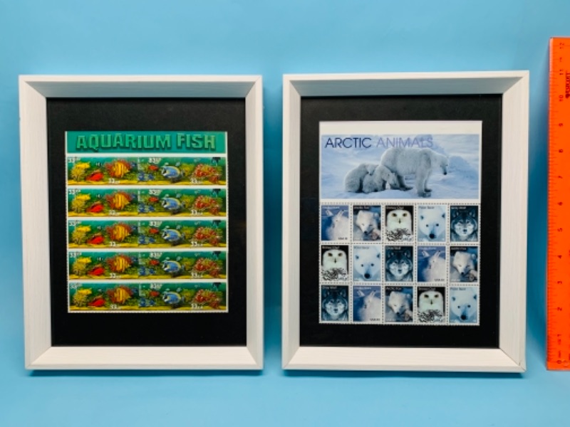 Photo 1 of 767304…2 nicely framed collectible stamp sheets  8.5 x 11 