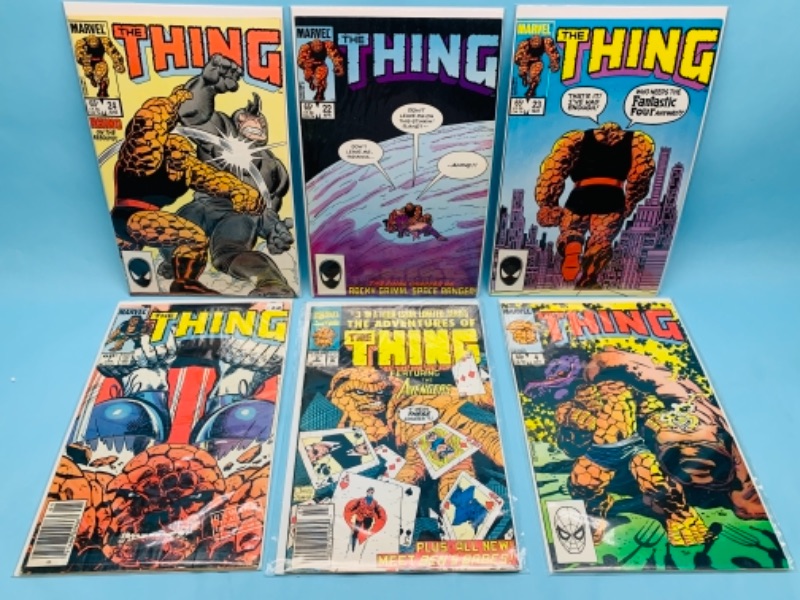 Photo 1 of 767309…6 vintage the thing comics in plastic sleeves