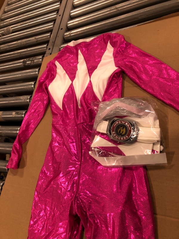 Photo 3 of S Disguise Sabans Mighty Morphin Power Rangers Pink Ranger Sassy Bodysuit Costume
