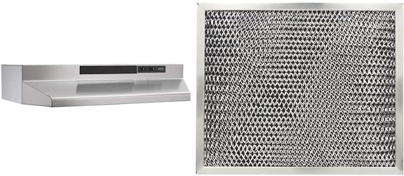 Photo 1 of Broan-NuTone F404204 Range Hood, 42-Inch, Stainless Steel & Broan-NuTone S97007696 Filter
