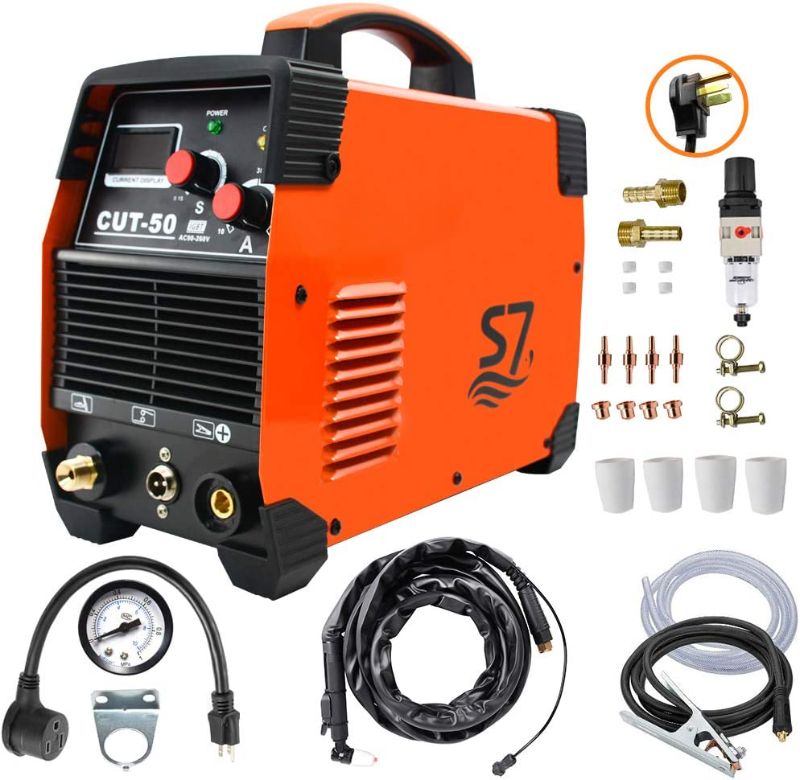 Photo 1 of Plasma Cutter, Max Cutting Thickness 20MM, 50A Inverter DC Inverter 110/220V Dual Voltage Cutting Machine with Free Accessories Easy Cutter Welder,Making Our Planet More Productive
