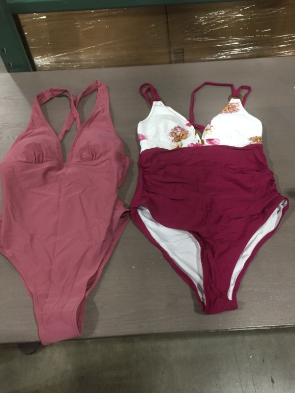 Photo 2 of (2 pack) CUPSHE women's one piece bikini's (L)