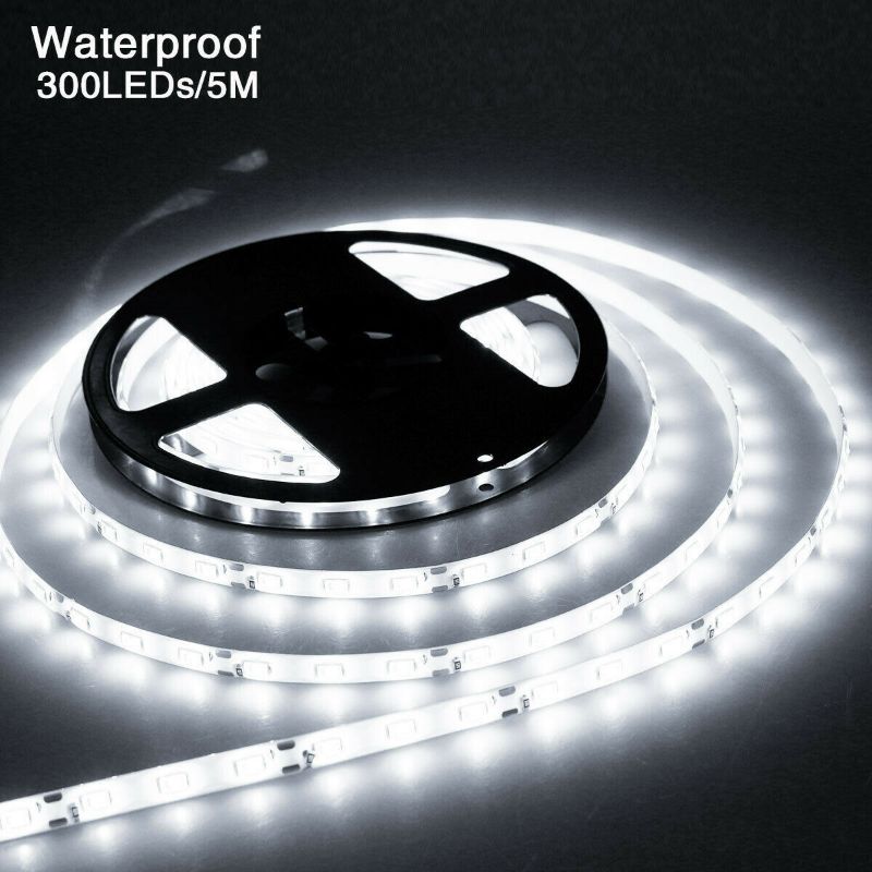 Photo 1 of (3 pack) 12V 5M 300Leds 5630 SMD Cool White Waterproof Led Strip Lights Lamp Ultra Bright
