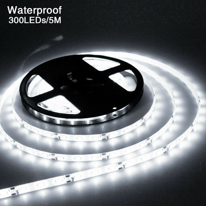 Photo 1 of (4 pack) 12V 5M 300Leds 5630 SMD Cool White Waterproof Led Strip Lights Lamp Ultra Bright
