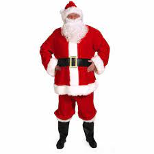 Photo 1 of Potalay Men's Deluxe Santa Suit 10pc. Christmas Adult Santa Claus Costume
