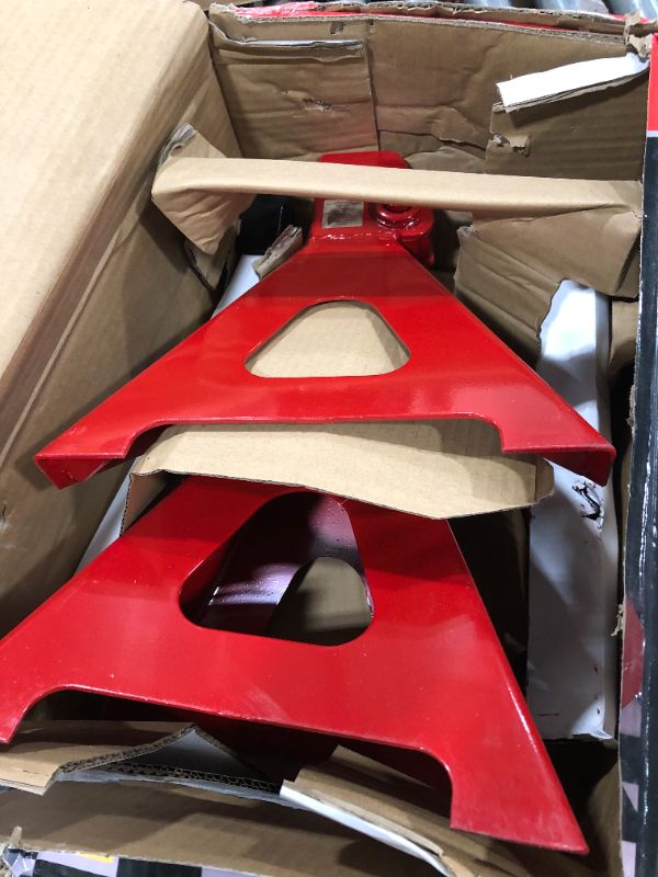 Photo 2 of BIG RED T46202 Torin Steel Jack Stands: 6 Ton (12,000 Lb) Capacity, Red, 1 Pair
