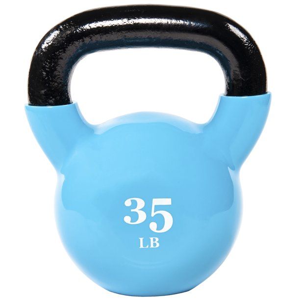 Photo 1 of BalanceFrom All-Purpose Color Vinyl Coated Kettlebells, 35 lbs
