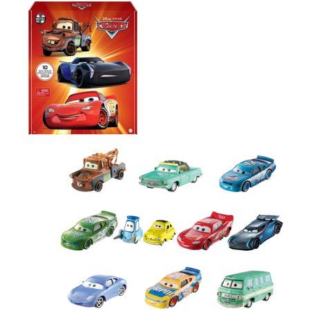 Photo 1 of ?Disney and Pixar Cars Florida International Speedway Die-Cast 10-Pack, 1:55 Scale Vehicles for Racing & Storytelling Fun, Gift for Kids Ages 3 Year
