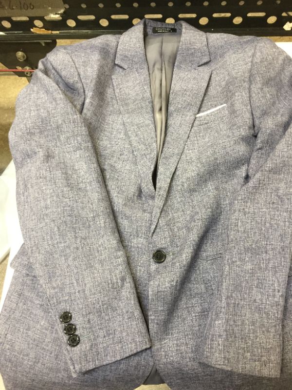 Photo 1 of COOFANDY Men's Casual Suit Blazer Jackets Lightweight Sports Coats One Button, purple hue  size S 