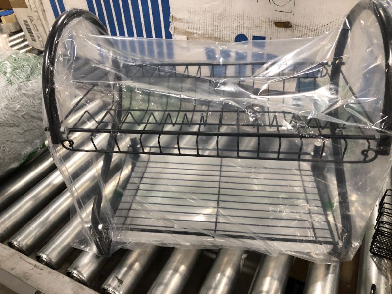 Photo 1 of Black Wire drying station for dishes, some metal pieces bent out of place 