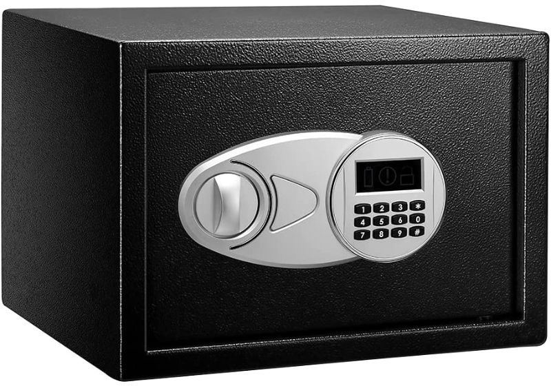 Photo 1 of Amazon Basics Steel Security Safe and Lock Box with Electronic Keypad - Secure Cash, Jewelry, ID Documents - 0.5 Cubic Feet,13.8 x 9.8 x 9.8 Inches
Brand new, never opened 