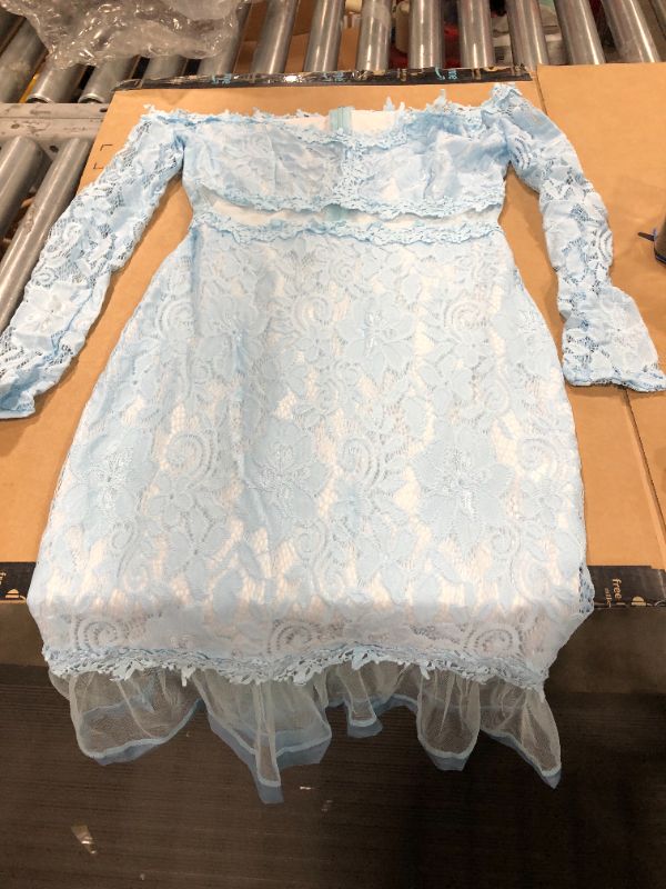 Photo 1 of Baby blue off shoulder dress, Size not listed possibly a S or M