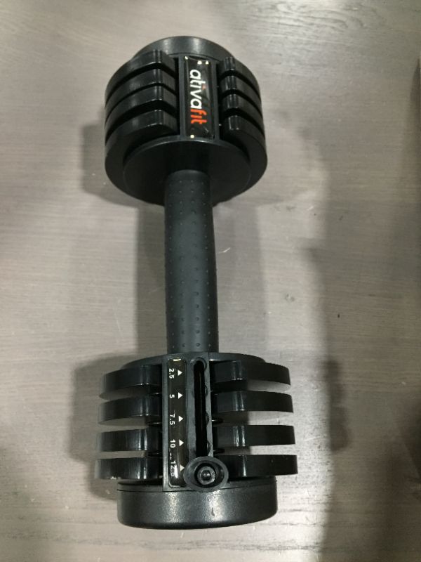 Photo 1 of Ativafit Adjustable Dumbbell 12.5 Pounds Fitness Dial Dumbbell with Handle and Weight Plate for Home Gym - 2 pcs.
