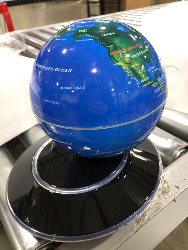 Photo 1 of Magnetic Levitation Floating Globe Anti Gravity Rotating World Map with LED Light for Educational Gift Home Office Desk Decoration
