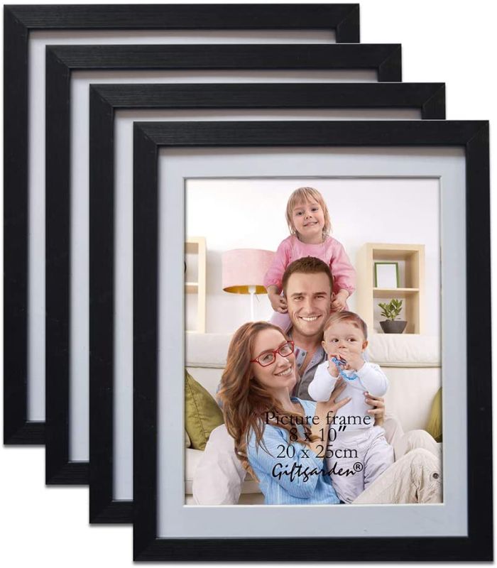 Photo 1 of 8x10 Picture Frame Black with Mat