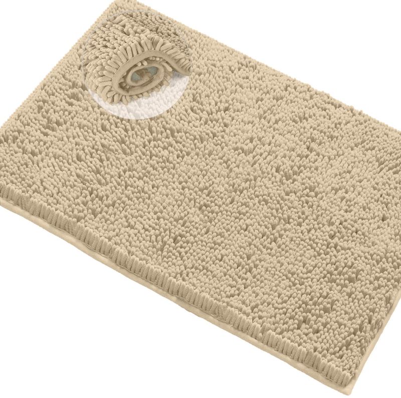 Photo 1 of Bath Mat-Extra-Soft Bath Shower Bathroom Rug,1'' Chenille Microfiber Material, Super Absorbent Shaggy Bath Rug. Machine Wash & Dry 2FTx1FT