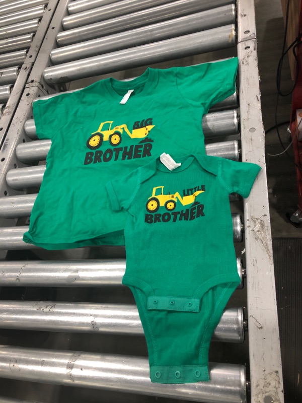 Photo 2 of Big Brother Little Brother Shirts Gift for Tractor Loving Boys Siblings Set size 4