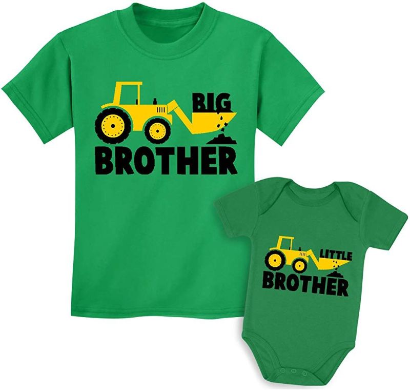 Photo 1 of Big Brother Little Brother Shirts Gift for Tractor Loving Boys Siblings Set size 4