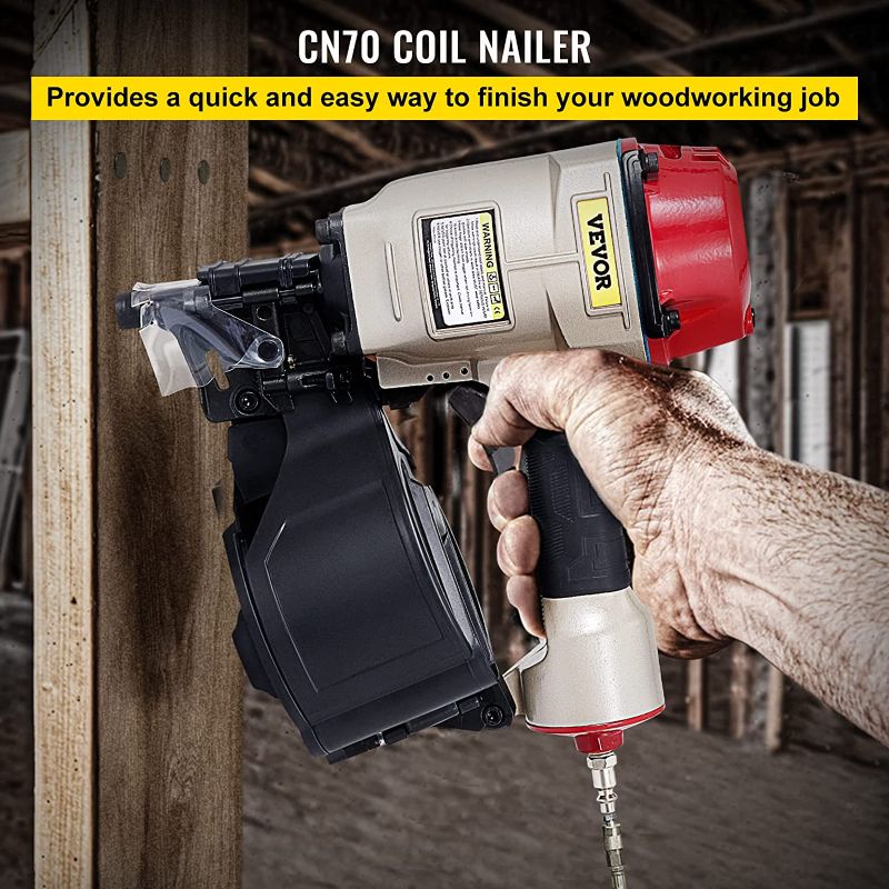 Photo 1 of Pneumatic Nail Gun CN70, Professional Coil Nailer Maximum Fastener