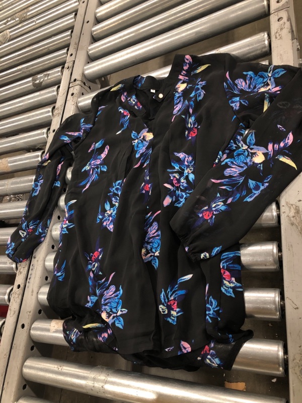 Photo 1 of M black and floral blouse 