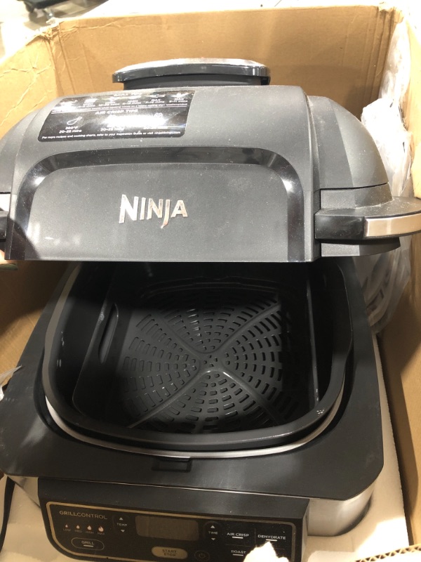 Photo 4 of Ninja AG301 Foodi 5-in-1 Indoor Grill with Air Fry, Roast, Bake & Dehydrate, Black/Silver
