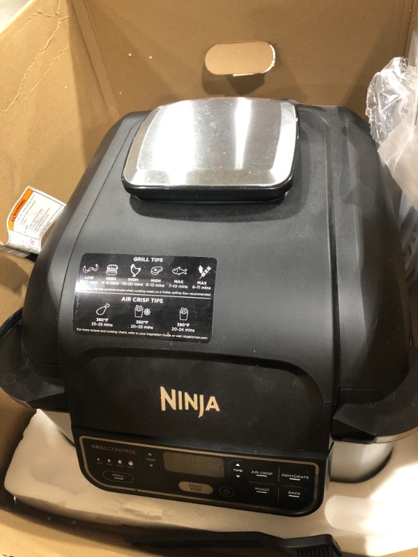 Photo 3 of Ninja AG301 Foodi 5-in-1 Indoor Grill with Air Fry, Roast, Bake & Dehydrate, Black/Silver
