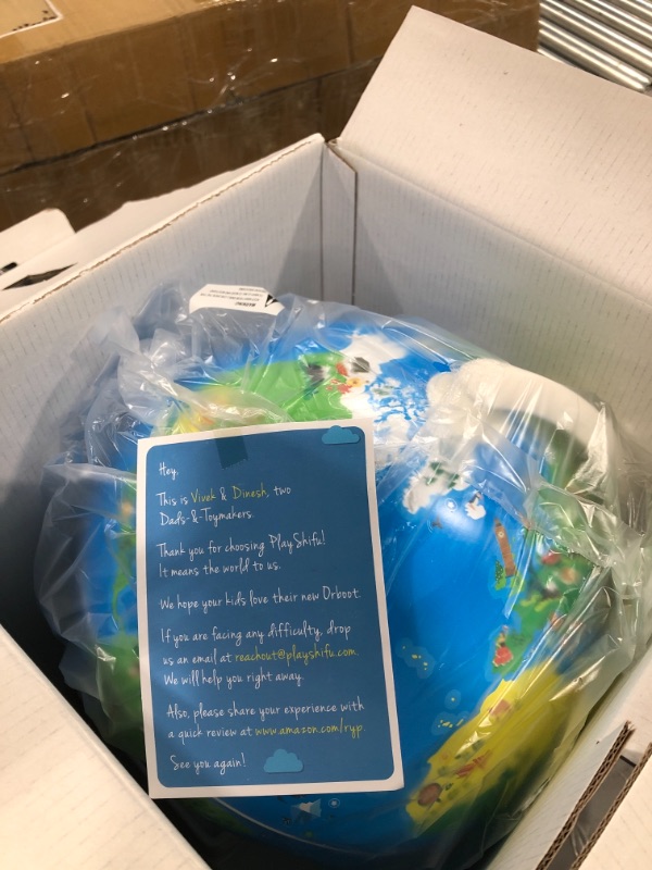 Photo 2 of Orboot Earth by PlayShifu (App Based): Interactive AR Globe For Kids, STEM Toy Ages 4-10, Educational Gift For Boys & Girls (No Borders, No Names On Globe)
