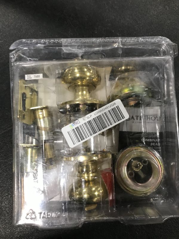 Photo 2 of Gatehouse Lock Set Entry Dr Double Cylinder Deadbolt Combo Polished Brass
