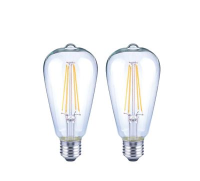 Photo 1 of 75-W ST19 Antique Edison Dimmable LED Light Bulb Daylight (4 Light Bulbs)
