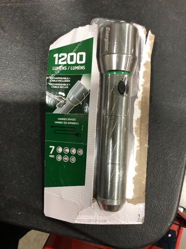 Photo 1 of Energizer ENPMHRL7 Rechargeable Flashlight, Lithium-Ion Battery, 1000 Lumens, 200 M Beam Distance, 4 Hr Run Time

