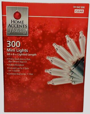 Photo 1 of 300 Mini Lights, 68 ft 6" Lighted Length,Christmas 
