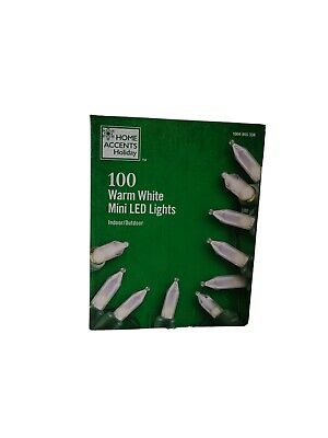 Photo 1 of HOME ACCENTS 29.5 ft. 100-Light LED Mini Warm White Light with Green Wire

