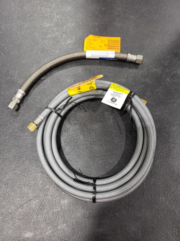 Photo 1 of Braided Metal Water Line Hoses, Lot of 2.