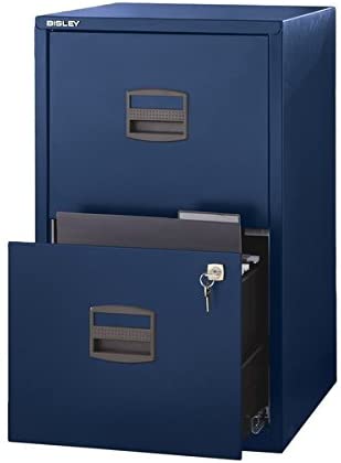 Photo 1 of  Two Drawer Steel Home or Office Filing Cabinet, Navy Blue 