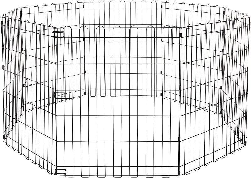 Photo 1 of Amazon Basics Foldable Metal Dog and Pet Exercise Playpen, XS to L Size, With or Without Door
