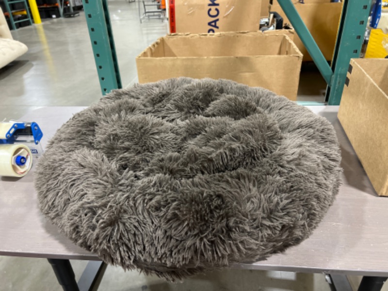 Photo 1 of 30x30 Round Faux Fluff Dog Bed 