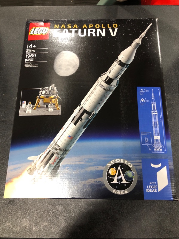 Photo 2 of LEGO 92176 Ideas NASA Apollo Saturn V Space Rocket and Vehicles, Spaceship Collectors Building Set with Display Stand [Amazon Exclusive]
