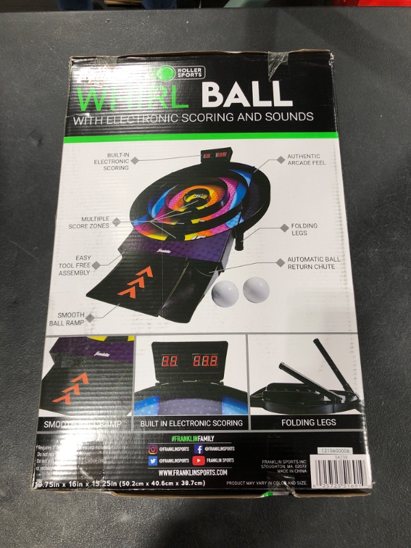 Photo 2 of Franklin Sports Whirl Ball Arcade Game - Gameroom Ball Rolling Game for Kids + Adults - in-Home Family Bowling Game with Balls Included
