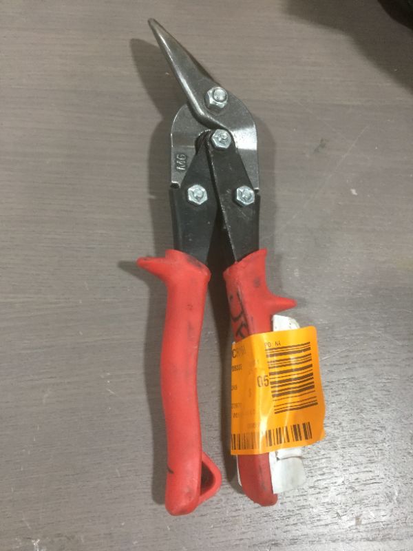Photo 1 of Crescent Wiss 9-1/4" Metalmaster Offset Straight and Left Cut Aviation Snips - M6R , Red
