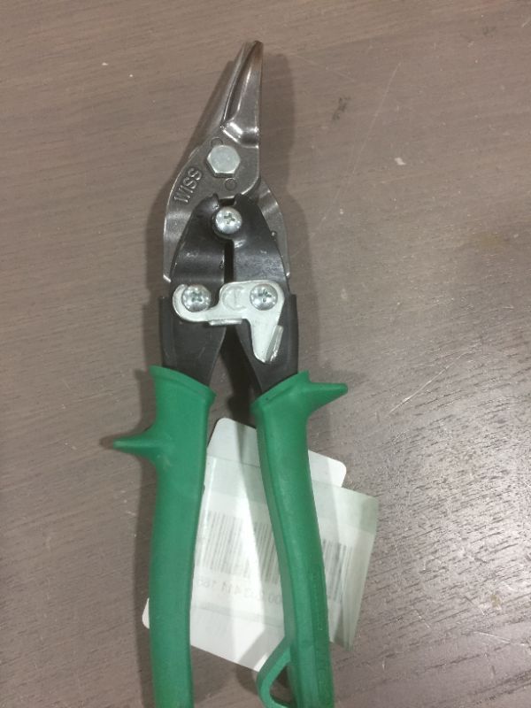 Photo 1 of Crescent Wiss 9-1/4" Metalmaster Offset Straight and Left Cut Aviation Snips - M6R , GREEN
