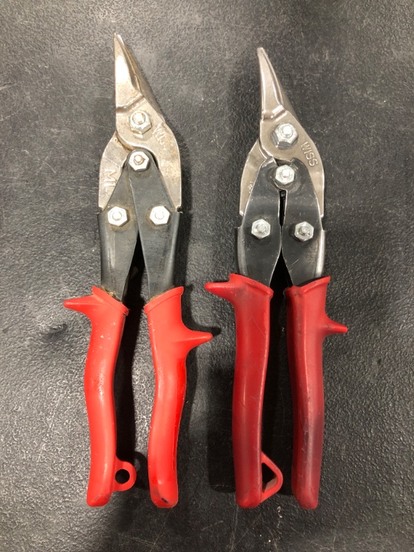 Photo 1 of Crescent WISS Aviation Tin Snips, Lot of 2,  USED CONDITION.