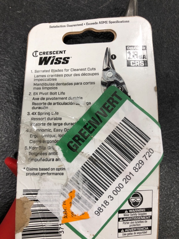 Photo 3 of Crescent WISS Aviation Tin Snips, Lot of 2,  USED CONDITION.